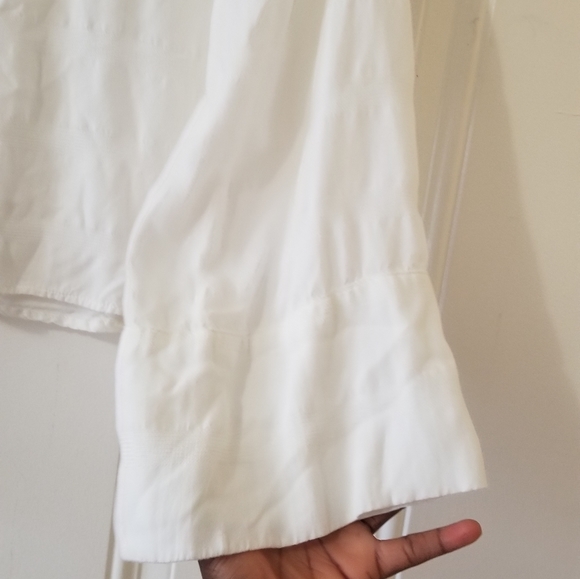 Free People V Neck Front Tie Bell Sleeve Cream Blouse Size Small - Picture 8 of 14